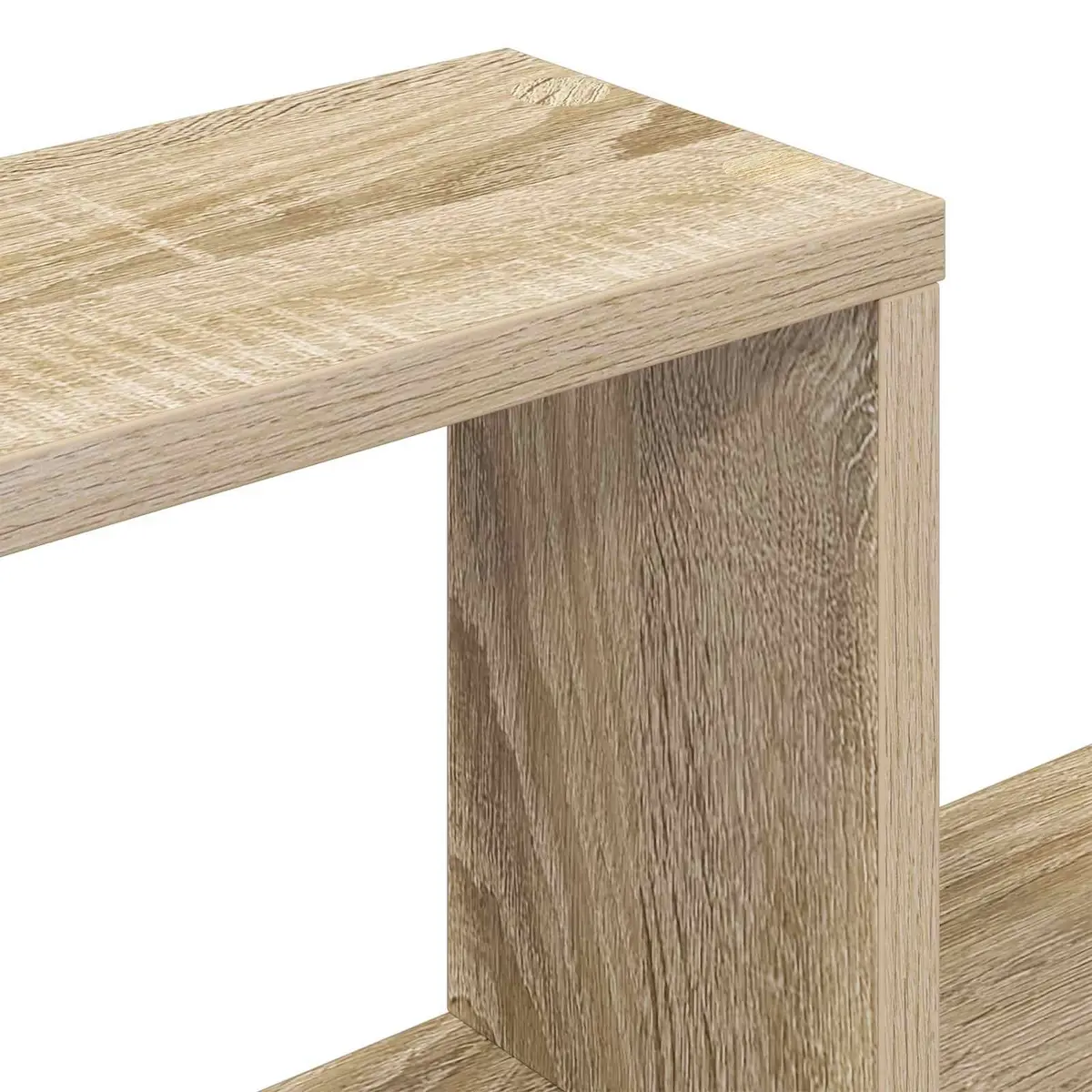 Wall Cube Shelves Brown Sonoma Oak Modern Display Storage Organiser 64 x 13.5 x 91.5 cm Engineered Wood