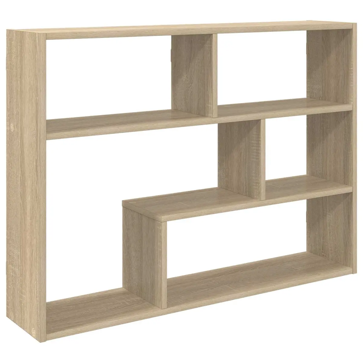 Wall Shelf Wall-Mounted Sonoma Oak Brown Modern Storage Floating Display Ledge