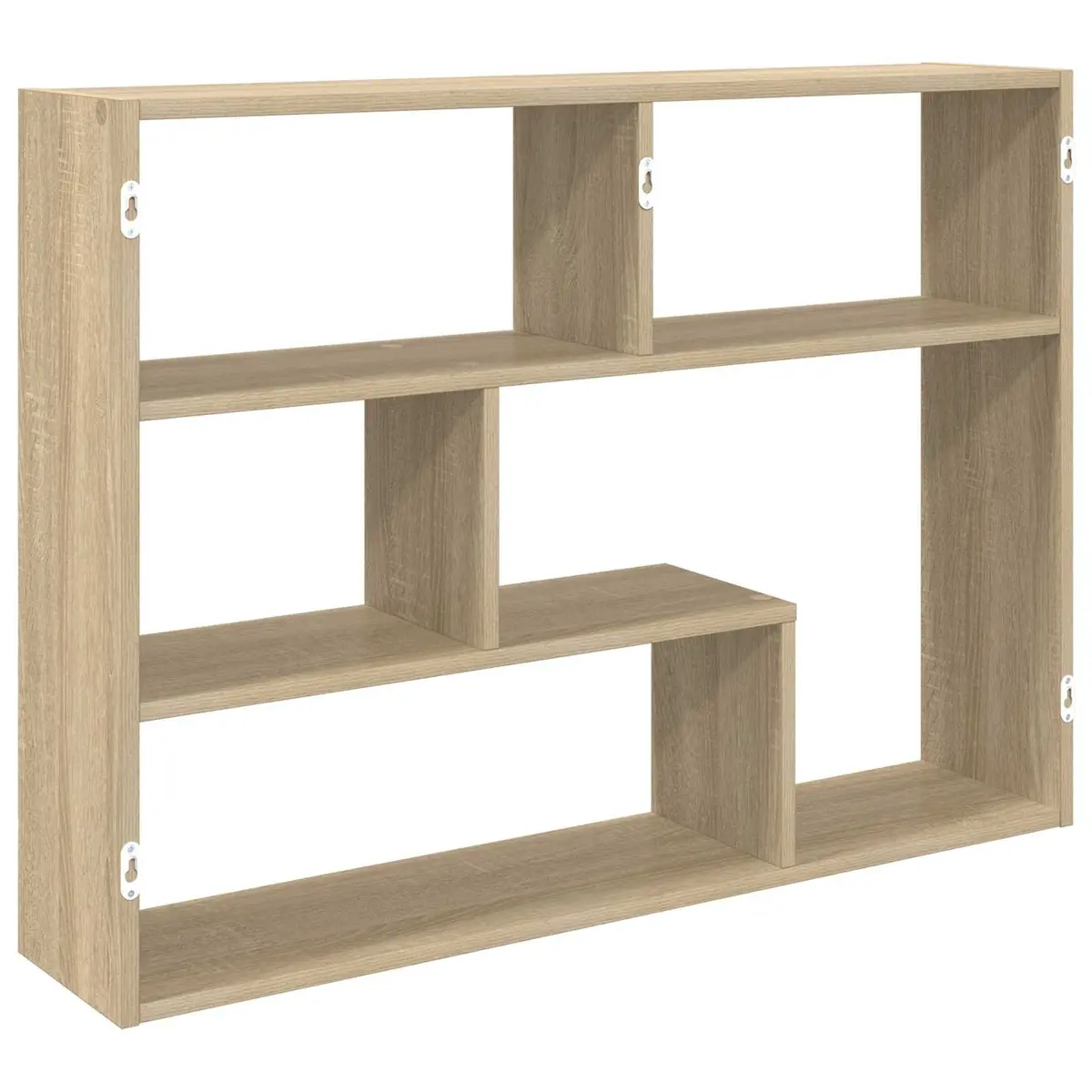 Wall Shelf Wall-Mounted Sonoma Oak Brown Modern Storage Floating Display Ledge
