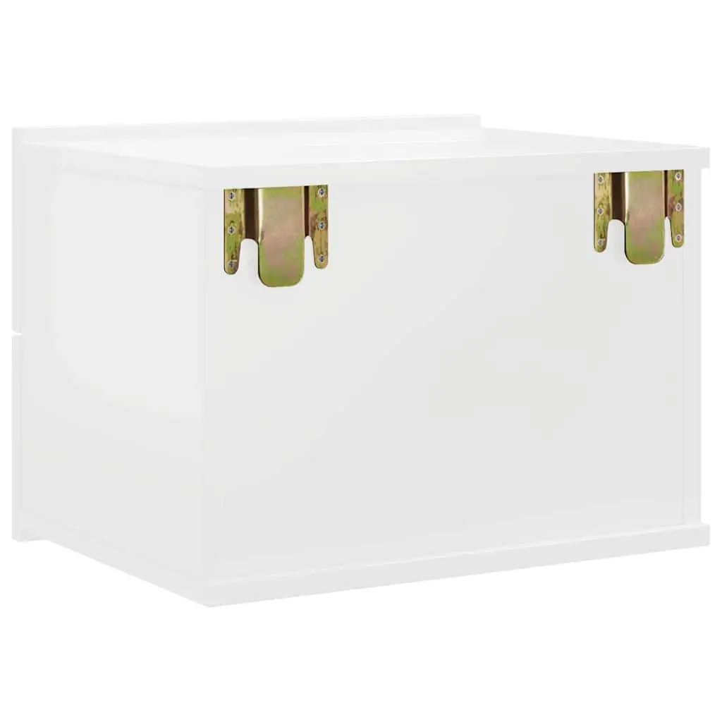 Bedside Cabinets High Gloss White 40x30x30 cm Engineered Wood Nightstand Storage Drawers Set of 2