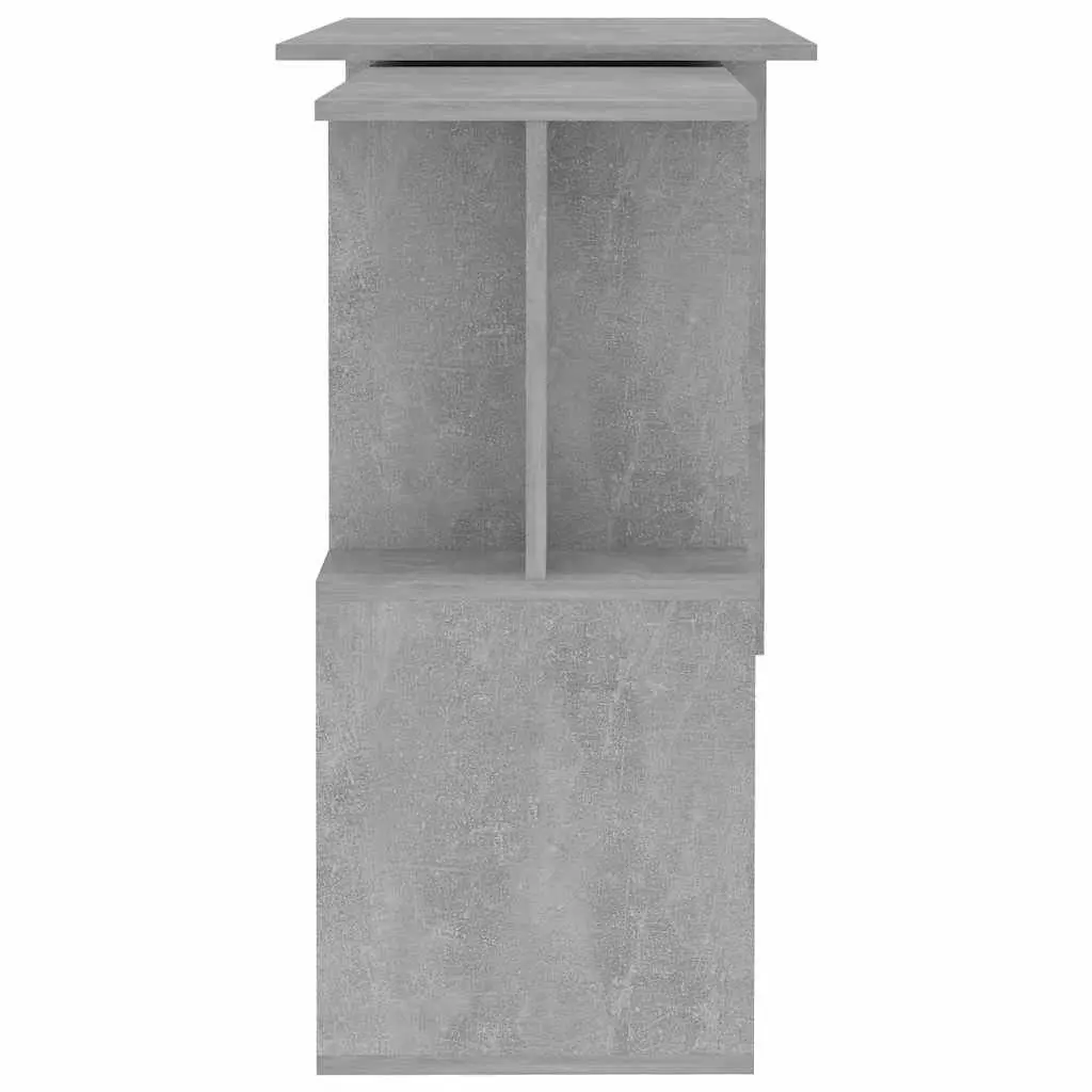 Grey Engineered Wood Corner Desk for Home Office