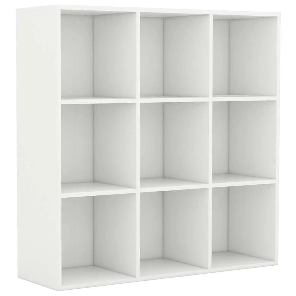 White Book Cabinet with 9 Compartments