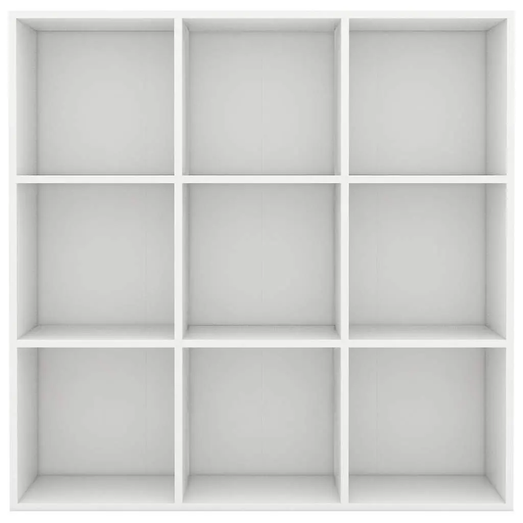 White Book Cabinet with 9 Compartments