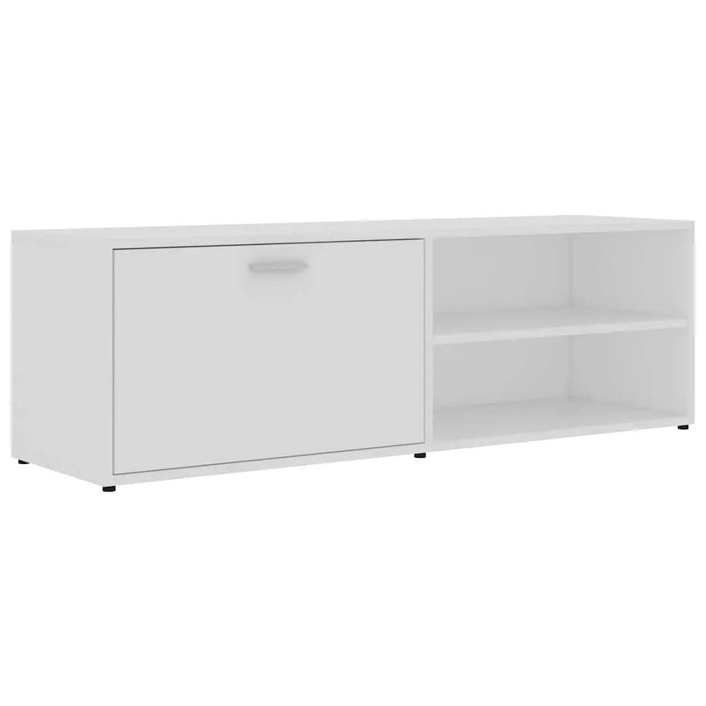 TV Cabinet White Engineered Wood Media Storage Unit 120 x 34 x 37 cm