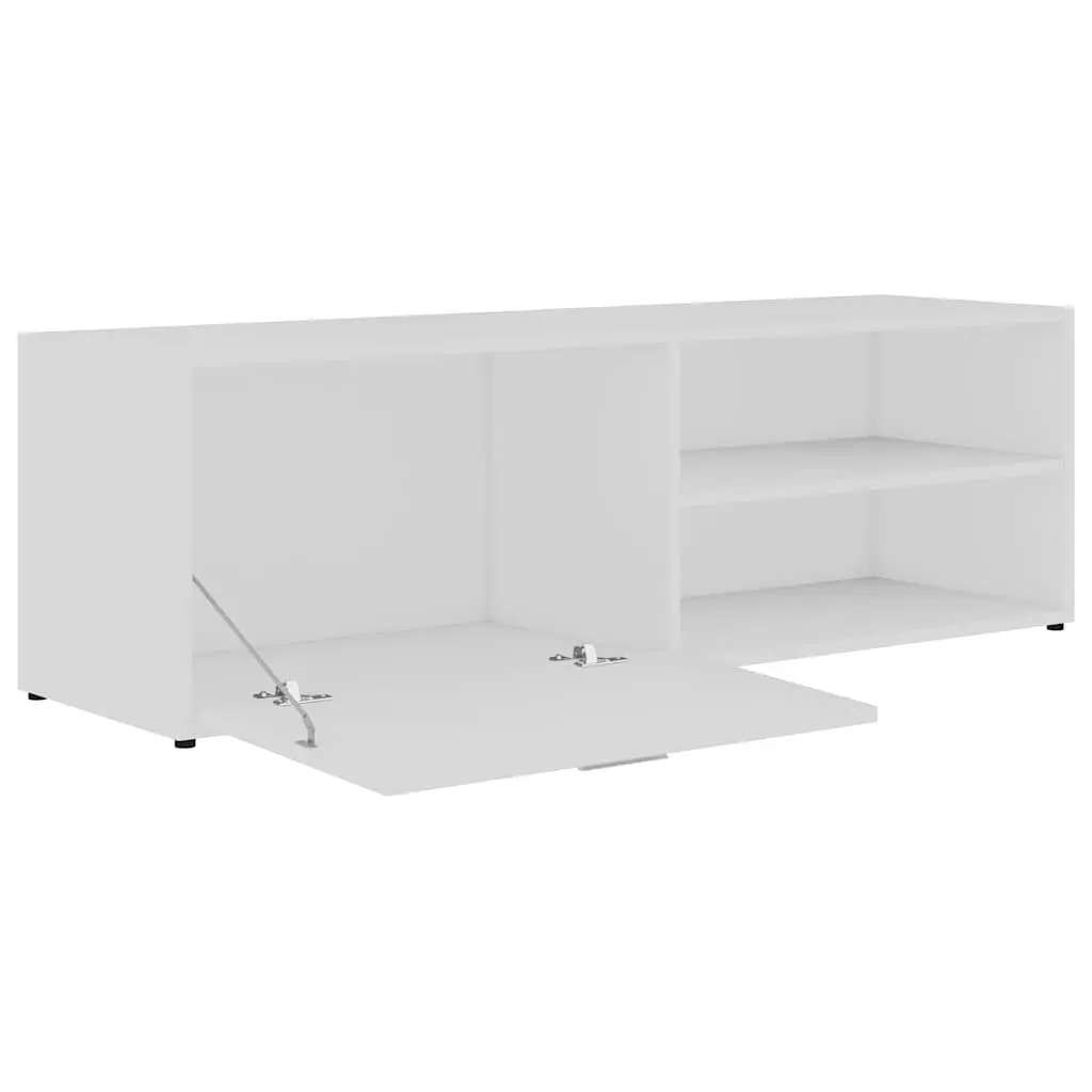 TV Cabinet White Engineered Wood Media Storage Unit 120 x 34 x 37 cm