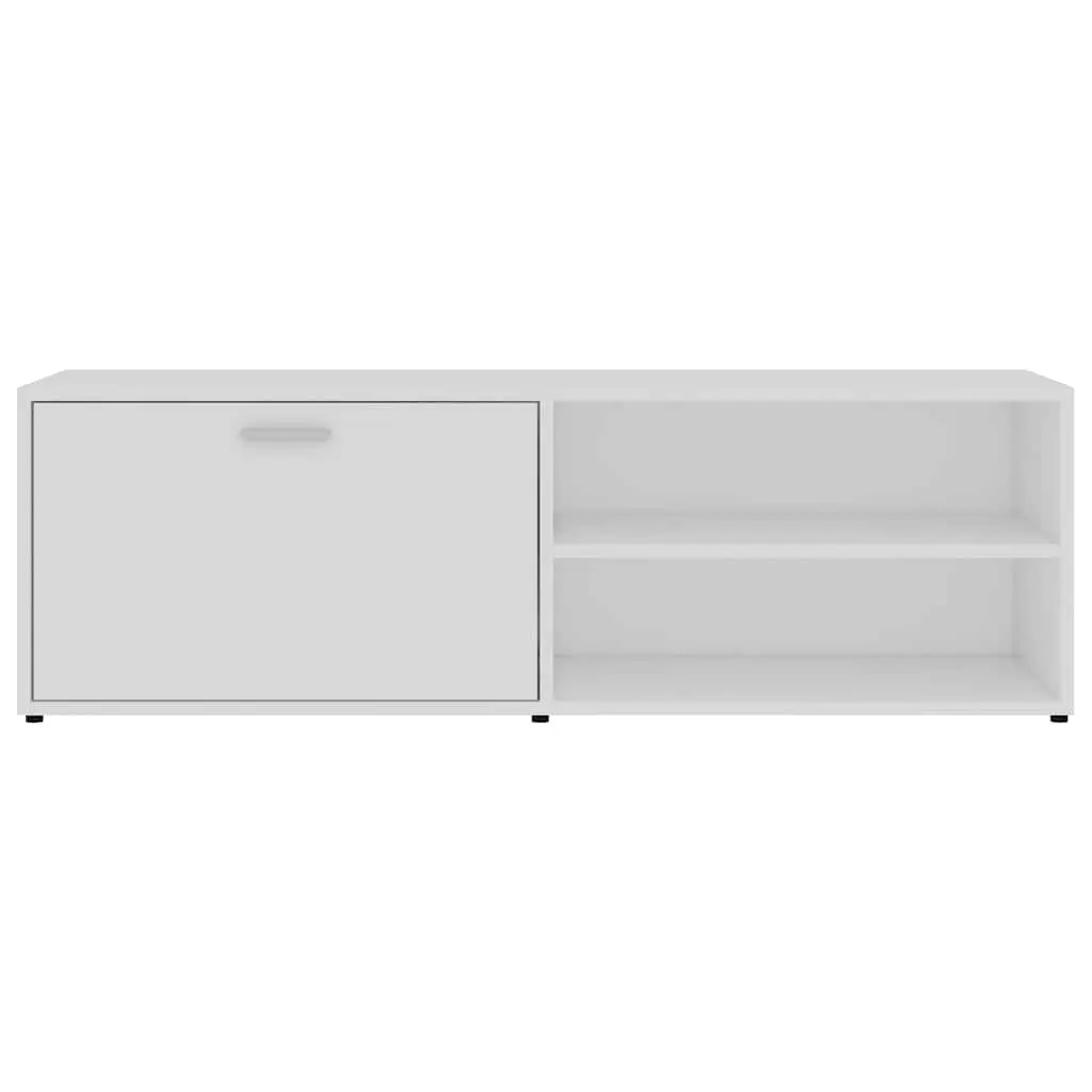 TV Cabinet White Engineered Wood Media Storage Unit 120 x 34 x 37 cm