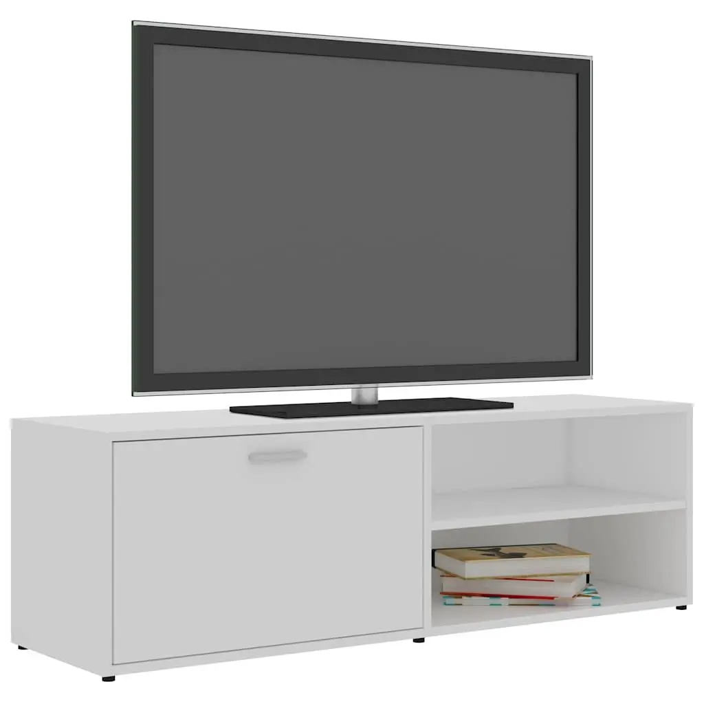 TV Cabinet White Engineered Wood Media Storage Unit 120 x 34 x 37 cm