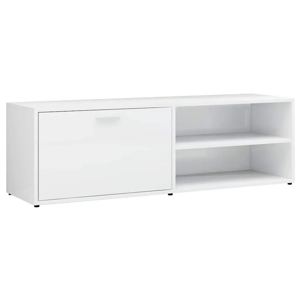 TV Cabinet White High Gloss Storage Unit Media Stand Entertainment Furniture