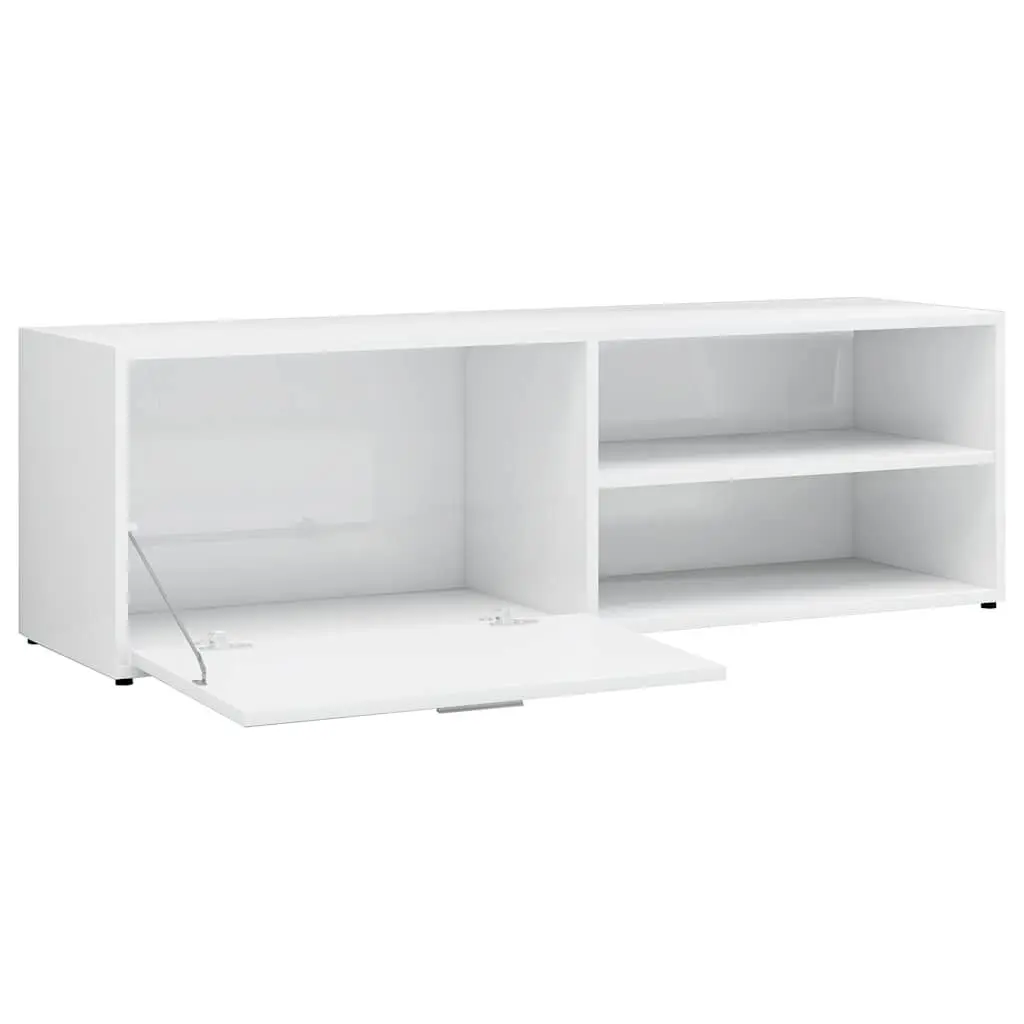 TV Cabinet White High Gloss Storage Unit Media Stand Entertainment Furniture