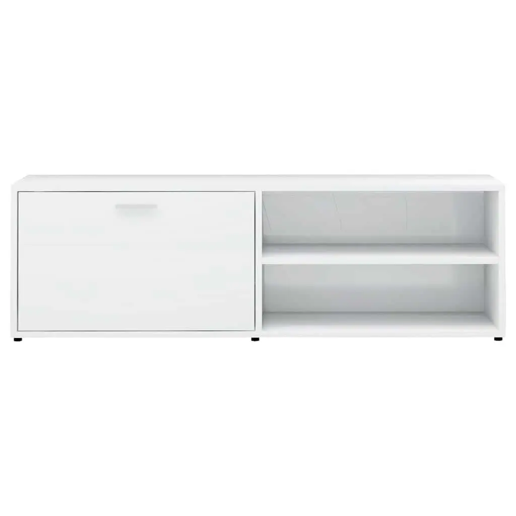 TV Cabinet White High Gloss Storage Unit Media Stand Entertainment Furniture