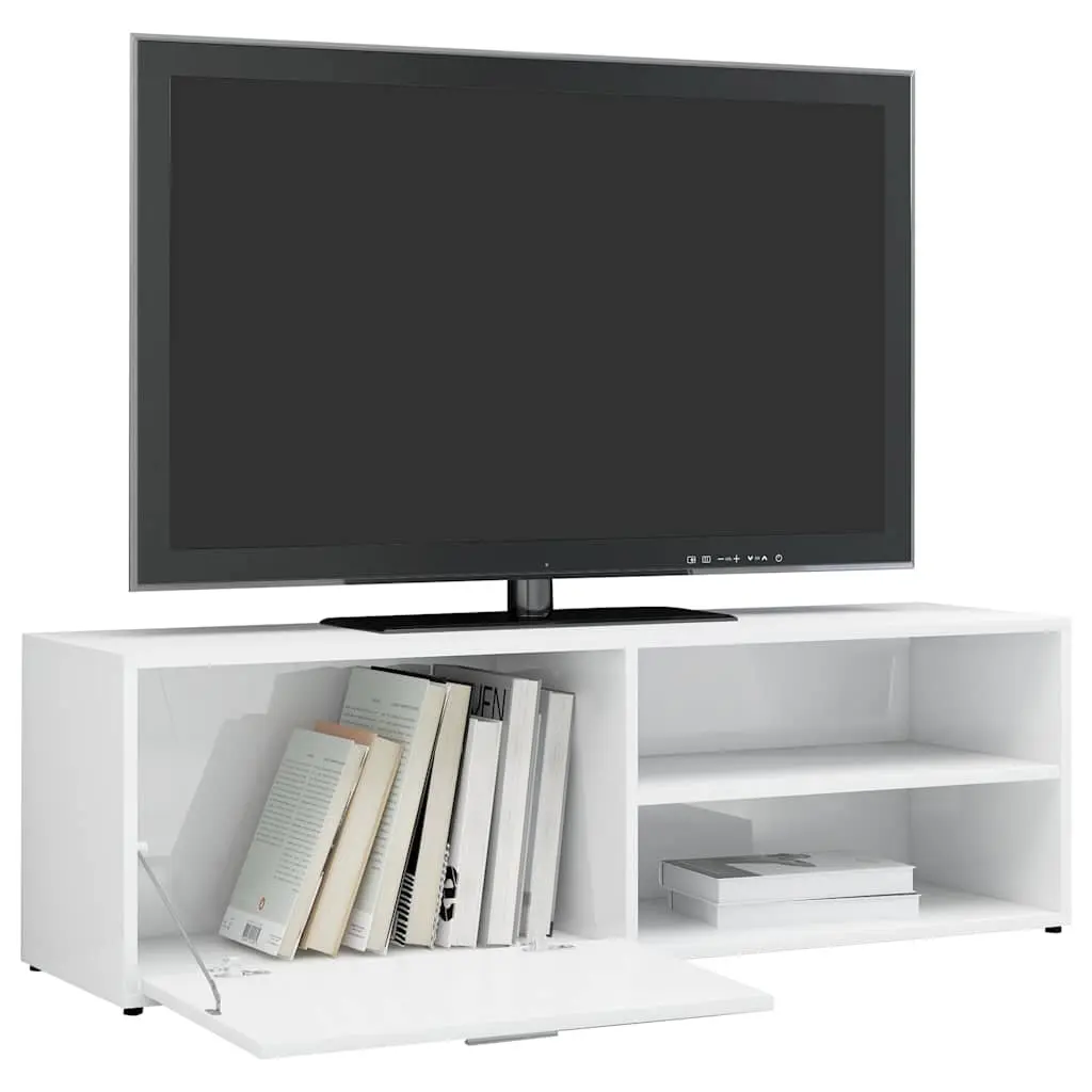TV Cabinet White High Gloss Storage Unit Media Stand Entertainment Furniture