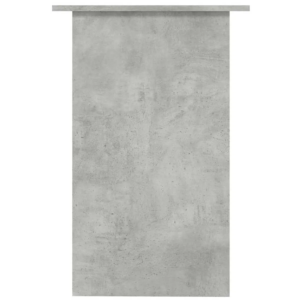 Grey Engineered Wood Computer Desk with Storage Shelf