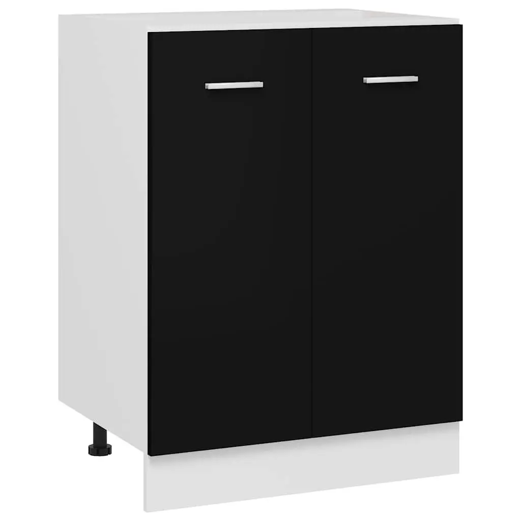 Black Bottom Cabinet for Kitchen Storage