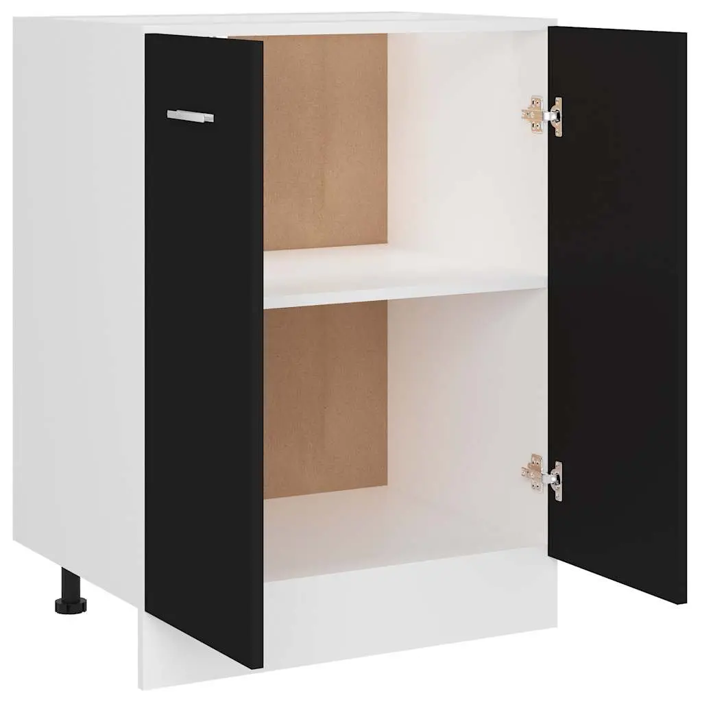 Black Bottom Cabinet for Kitchen Storage