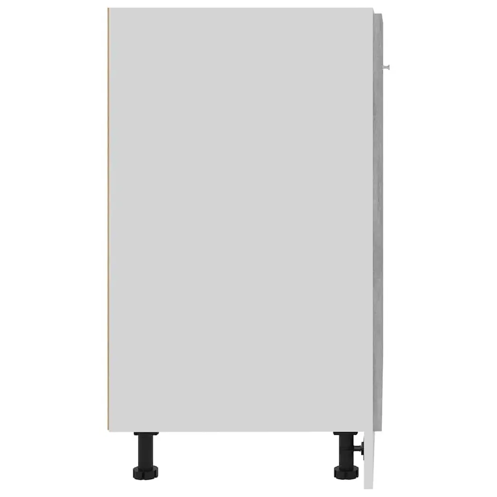 Bottom Kitchen Cabinet Grey Engineered Wood Two Doors Shelves