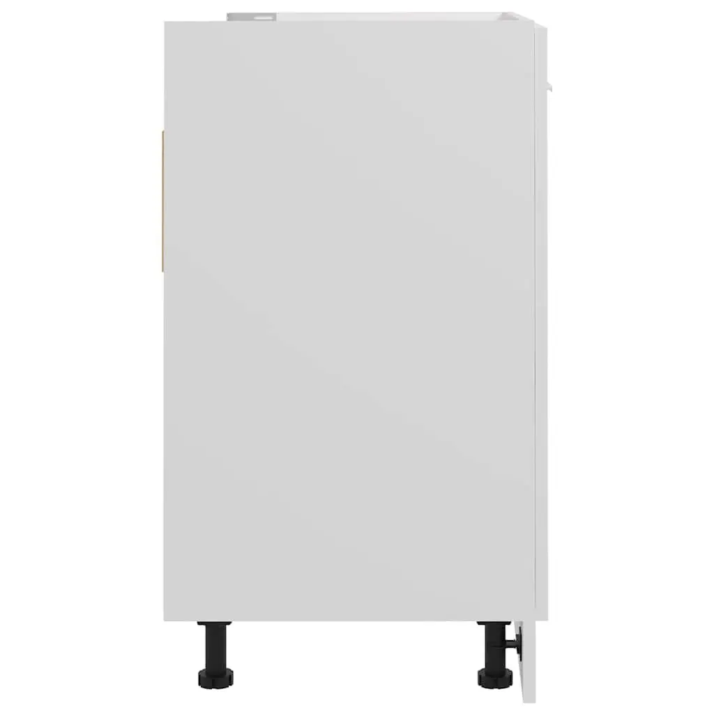 White Engineered Wood Sink Bottom Kitchen Cabinet 80cm