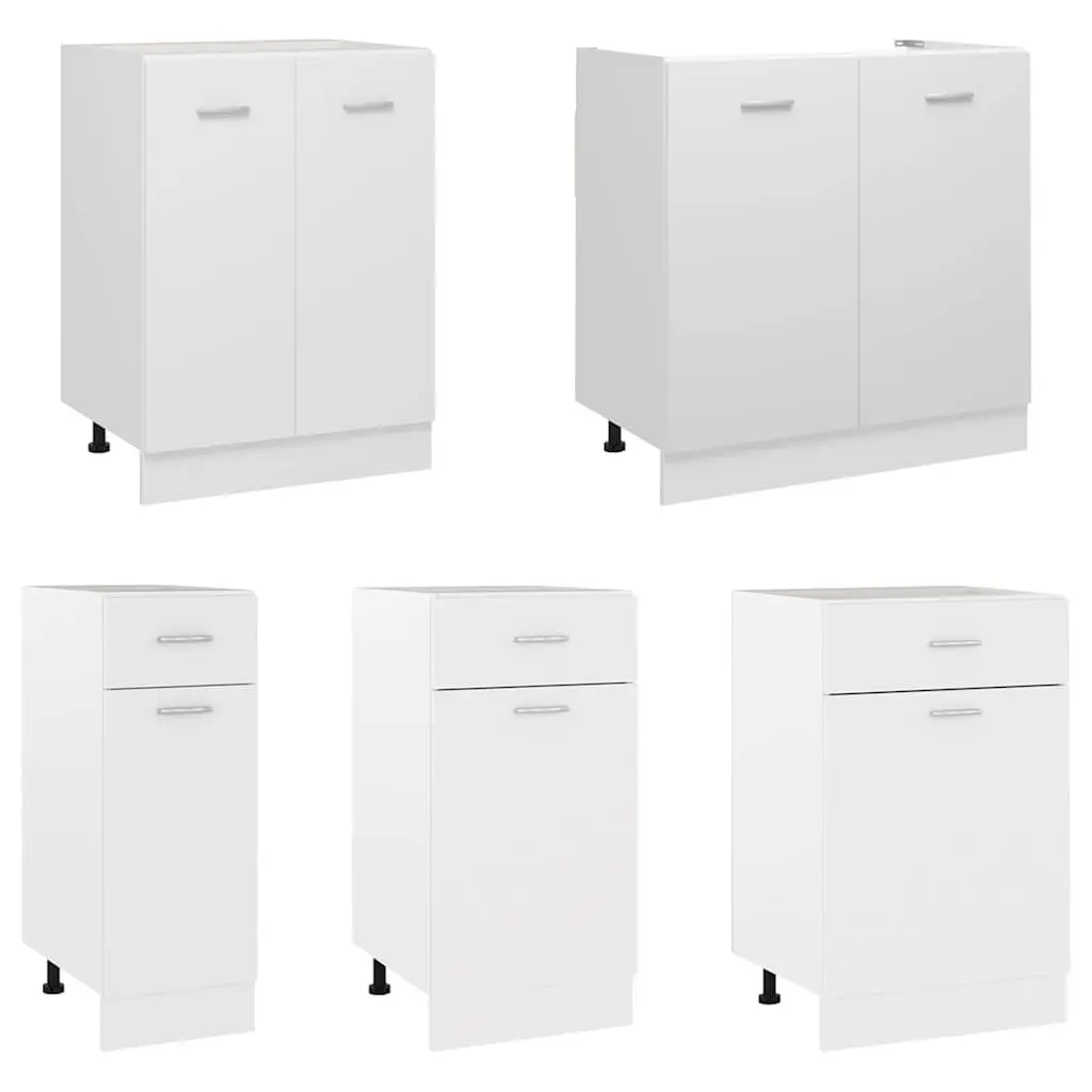 White Engineered Wood Sink Bottom Kitchen Cabinet 80cm