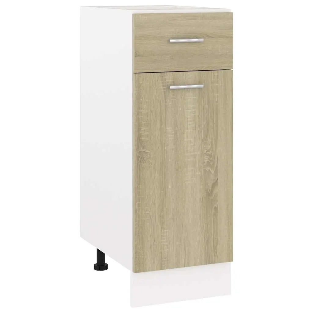 Brown Engineered Wood Kitchen Storage Drawer Cabinet