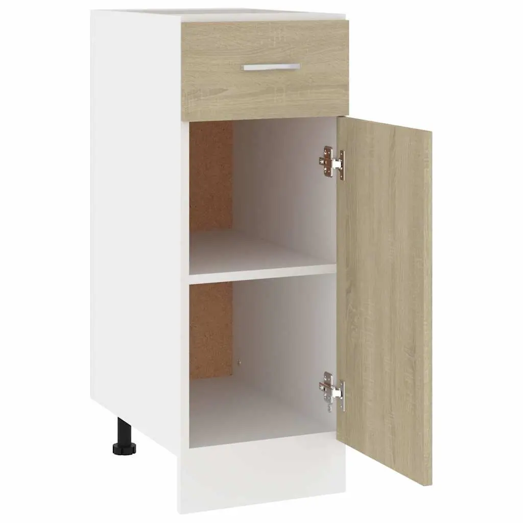 Brown Engineered Wood Kitchen Storage Drawer Cabinet