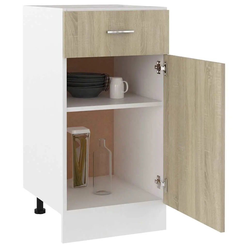 Brown Engineered Wood Storage Cabinet for Kitchen