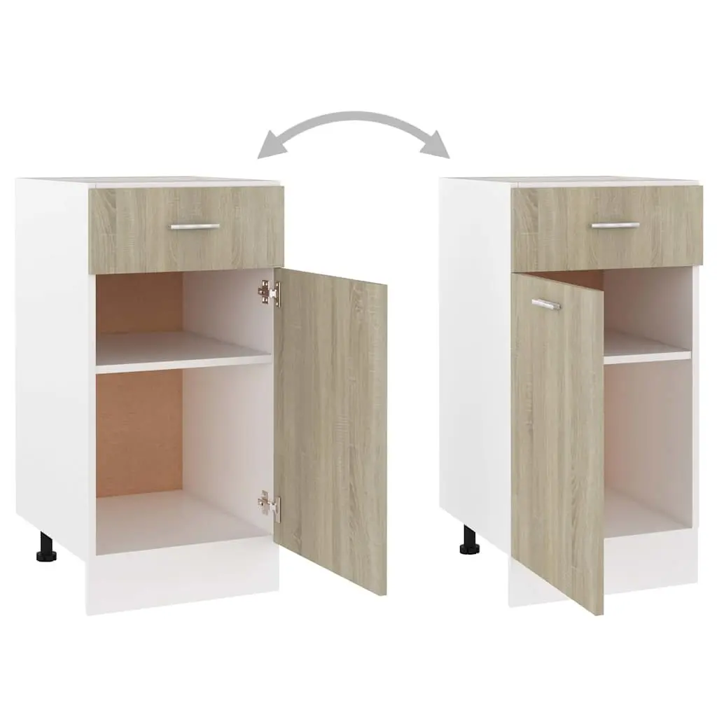 Brown Engineered Wood Storage Cabinet for Kitchen