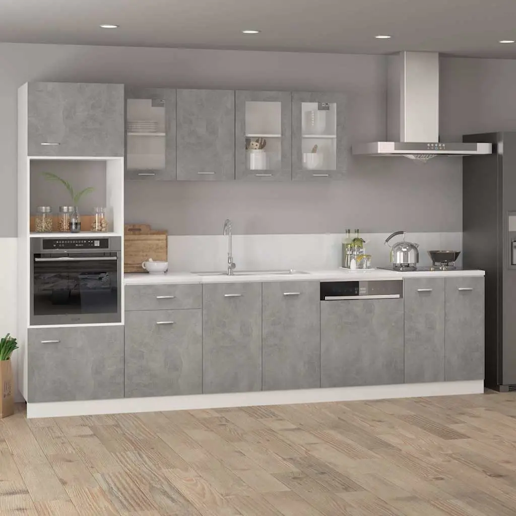 Grey Storage Cupboard with Organiser Shelves and Drawer