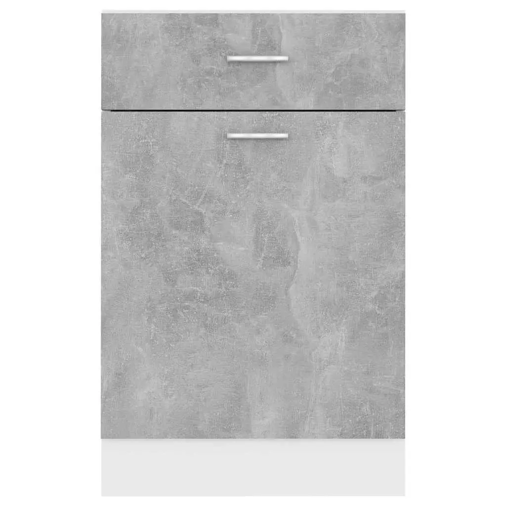 Grey Storage Cupboard with Organiser Shelves and Drawer
