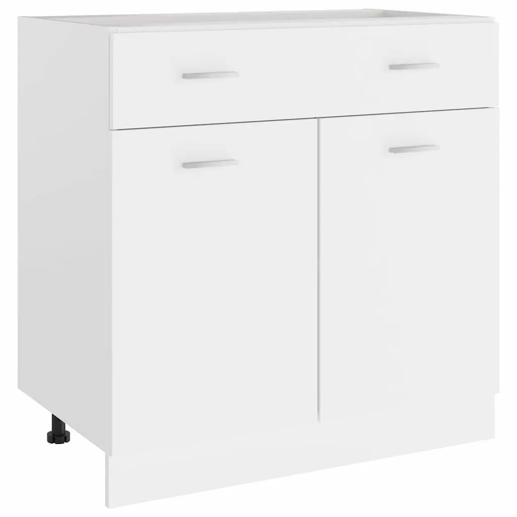 White Kitchen Cabinet for Organized Storage 80x46x81.5cm