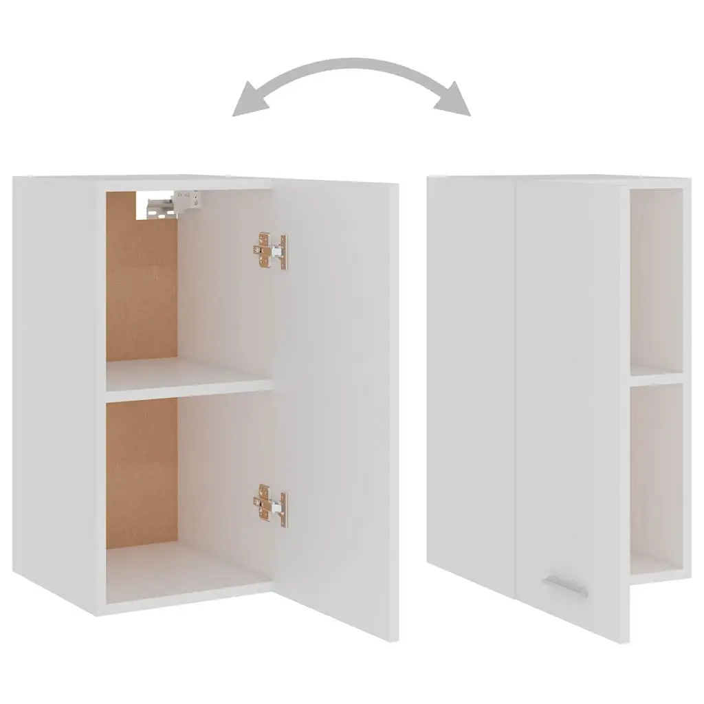 Wall-Mounted Kitchen Cabinet White 29.5x31x60cm Engineered Wood Storage Unit