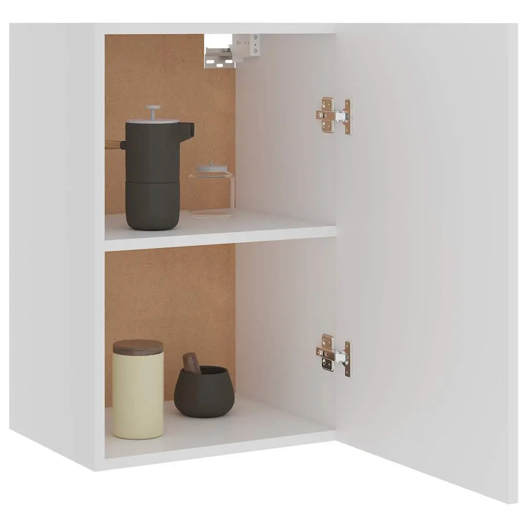 White Wall-Mounted Kitchen Storage Cabinet
