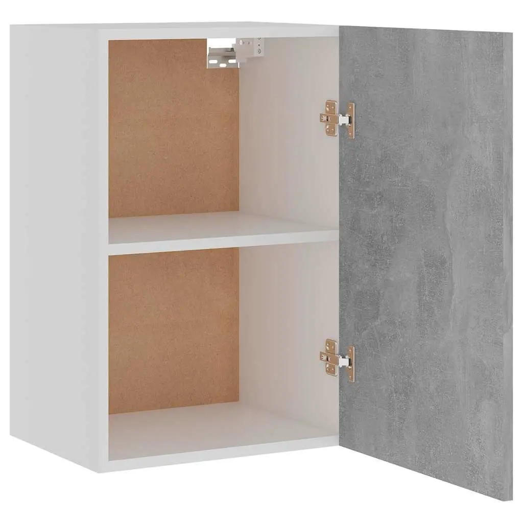 Hanging Kitchen Cabinet Grey Engineered Wood with Shelves