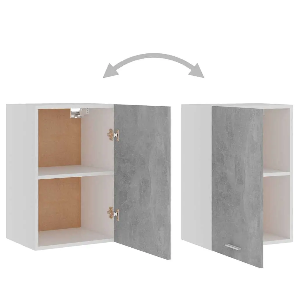 Hanging Kitchen Cabinet Grey Engineered Wood with Shelves
