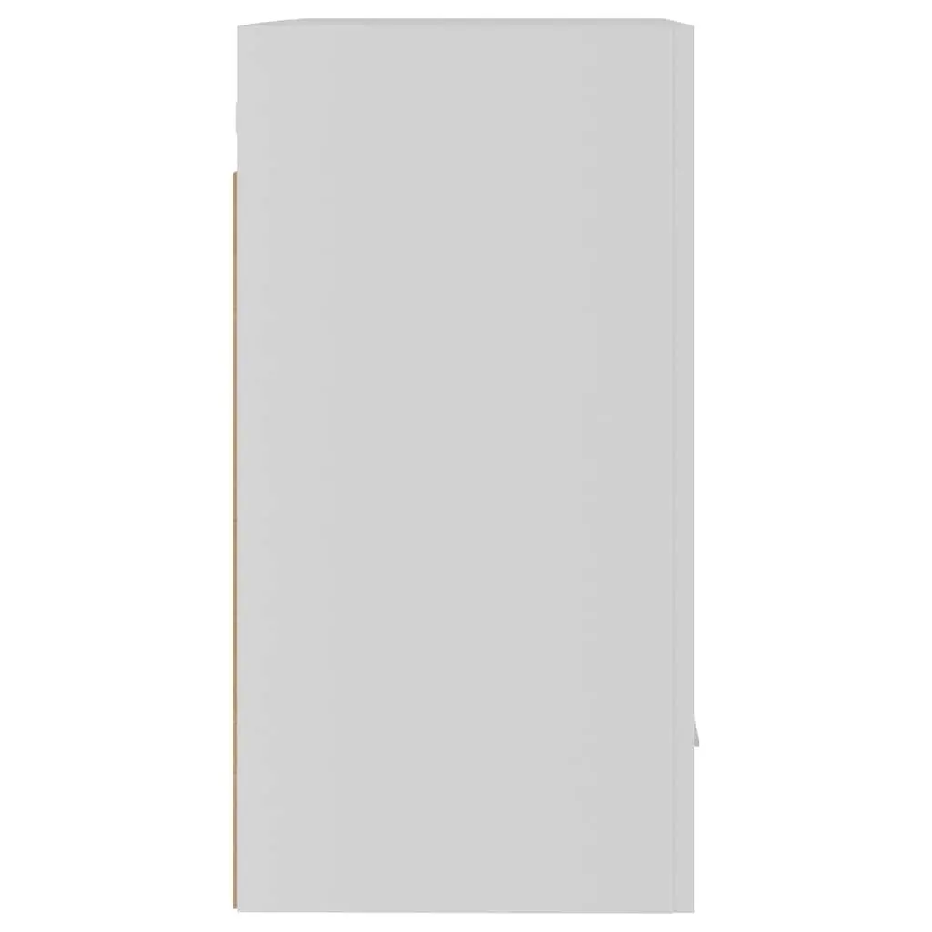 White Wall-Mounted Hanging Kitchen Cabinet with Two Shelves