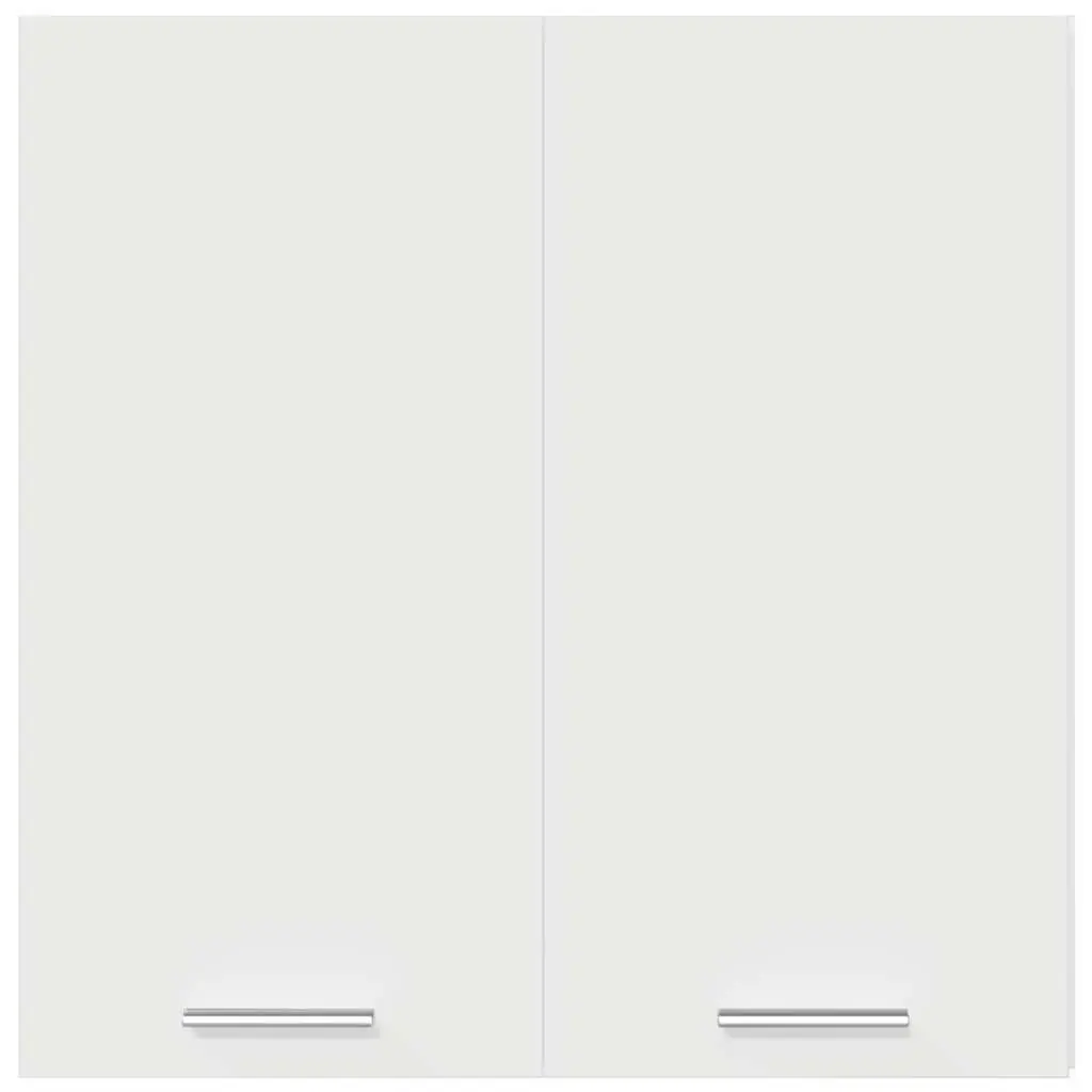 Hanging Kitchen Cabinet Wall-Mounted Storage White Engineered Wood Shelves