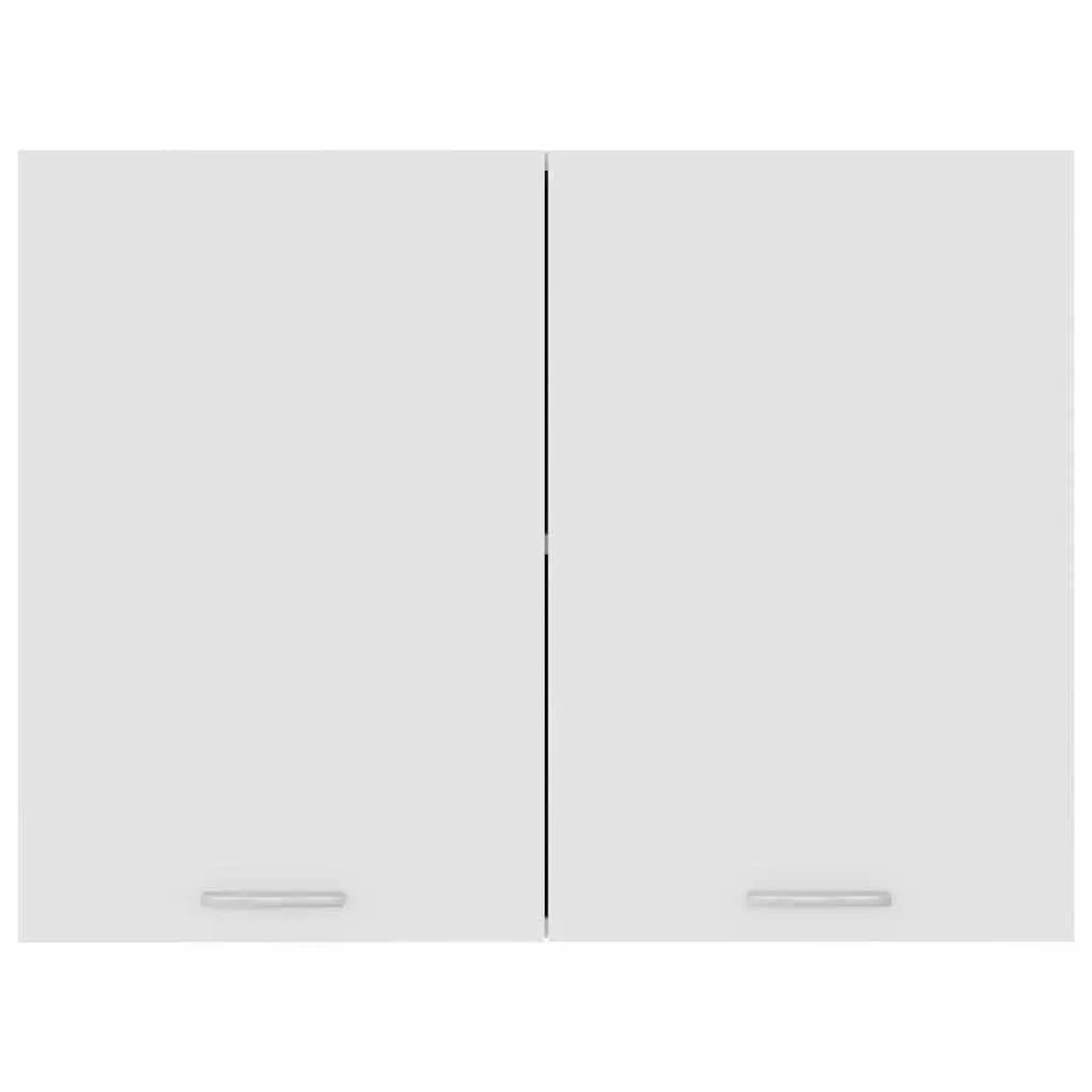 White Hanging Kitchen Storage Cabinet with Shelves 80x31x60cm
