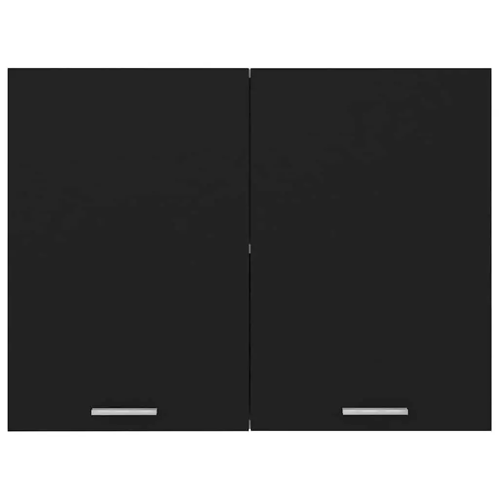 Black Kitchen Cabinet with Two Shelves