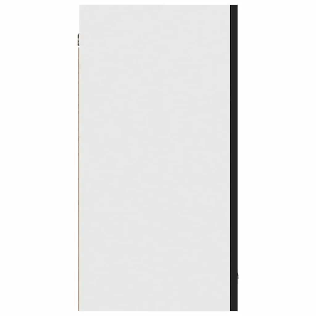 Black Kitchen Cabinet with Two Shelves