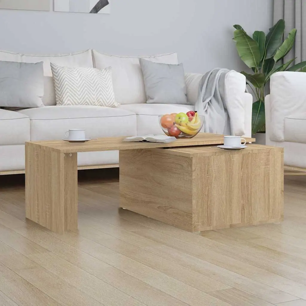 Brown Engineered Wood Coffee Table for Living Room
