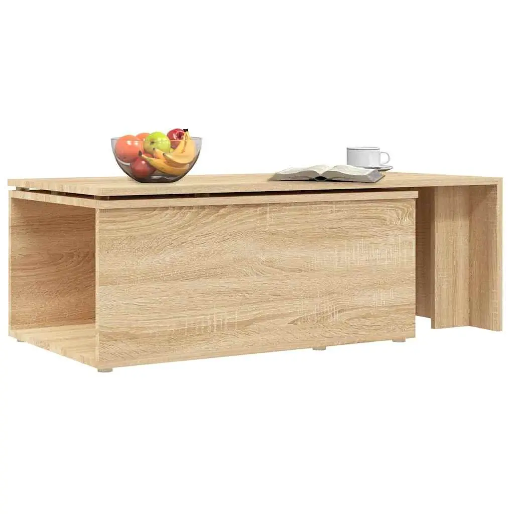 Brown Engineered Wood Coffee Table for Living Room