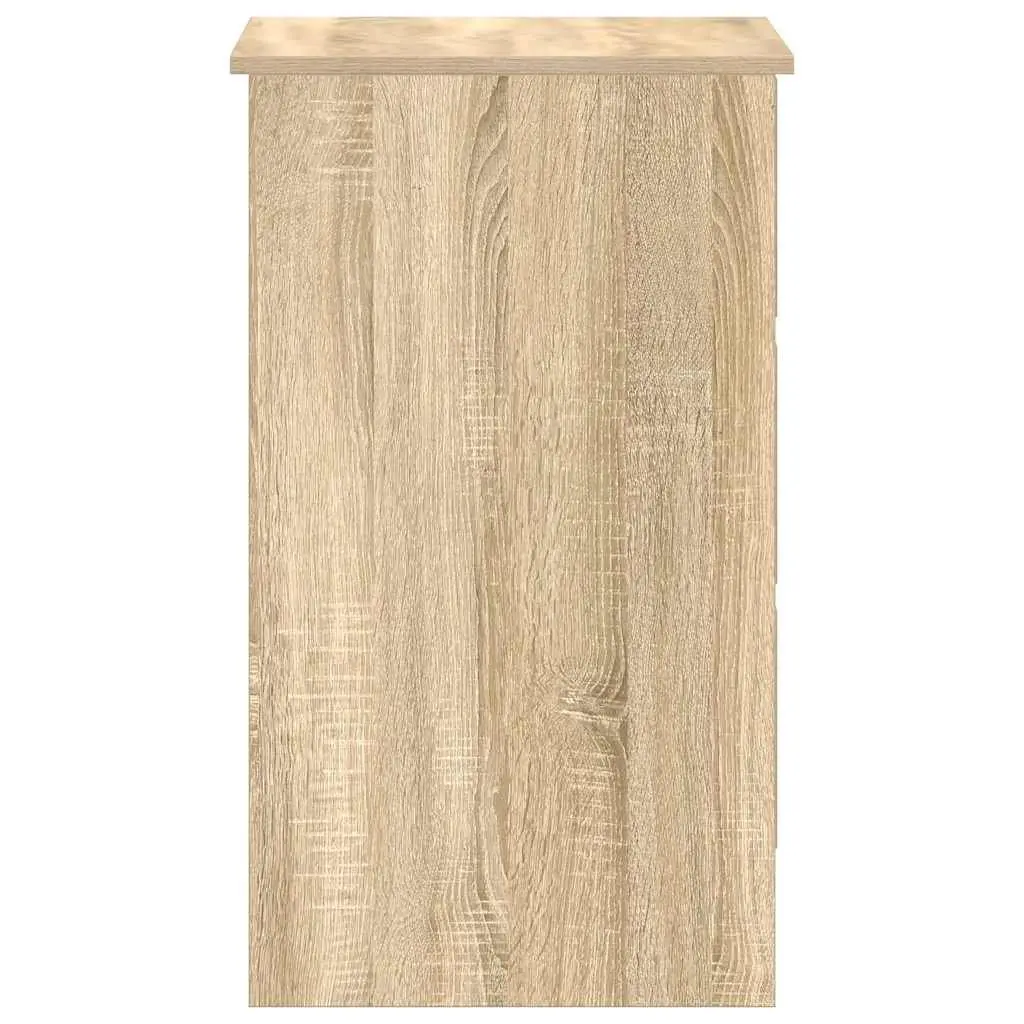 Brown Engineered Wood Desk 90x45x76cm with Drawer