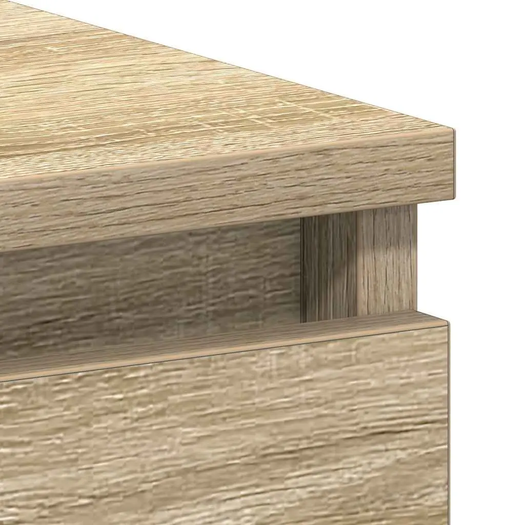 Brown Engineered Wood Desk 90x45x76cm with Drawer