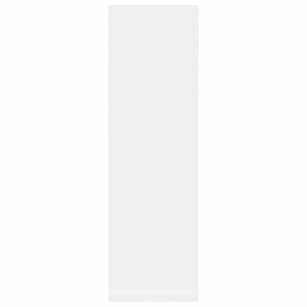 White Floating Wall Shelf with Eight Storage Compartments