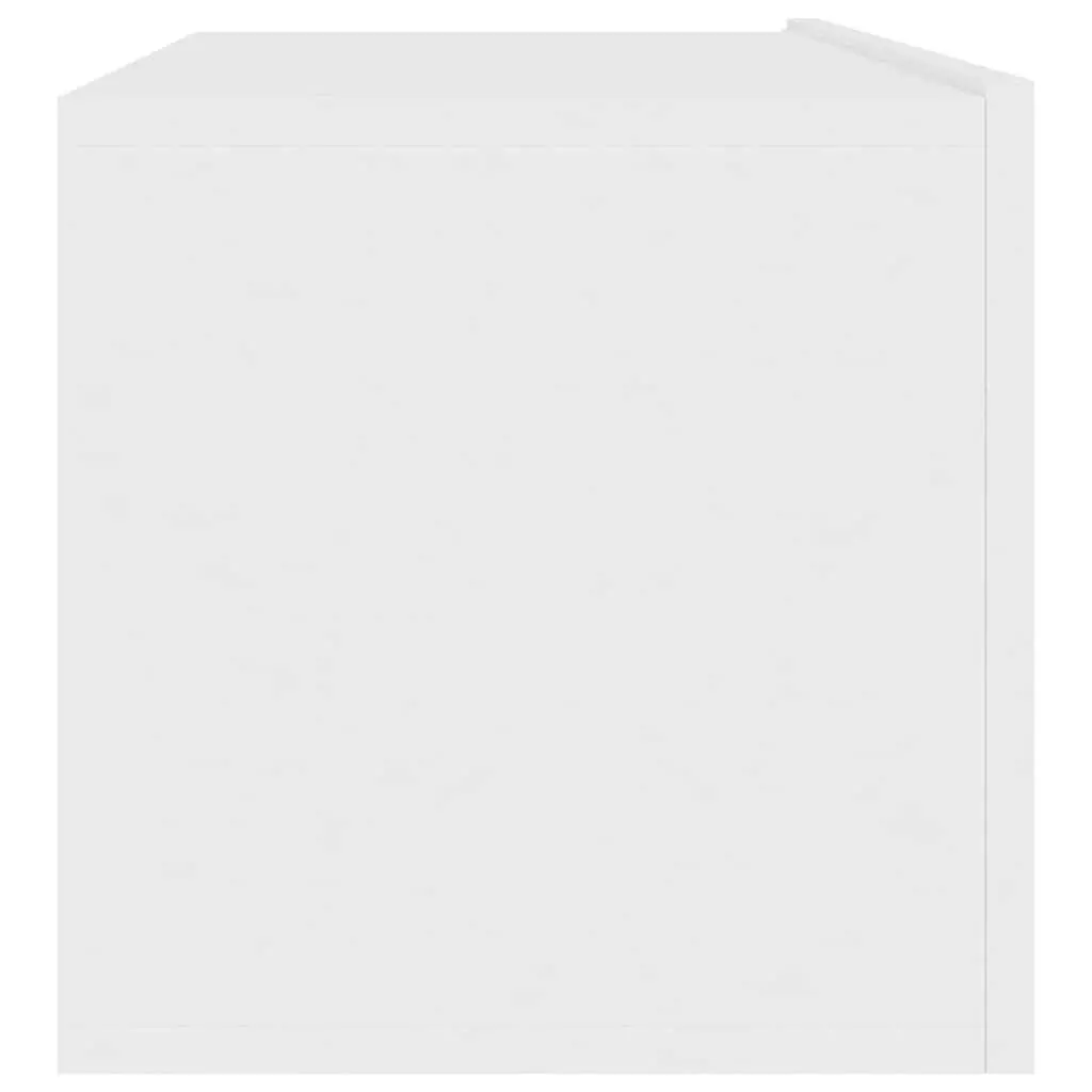 White Wall-Mounted TV Cabinet with Ample Storage