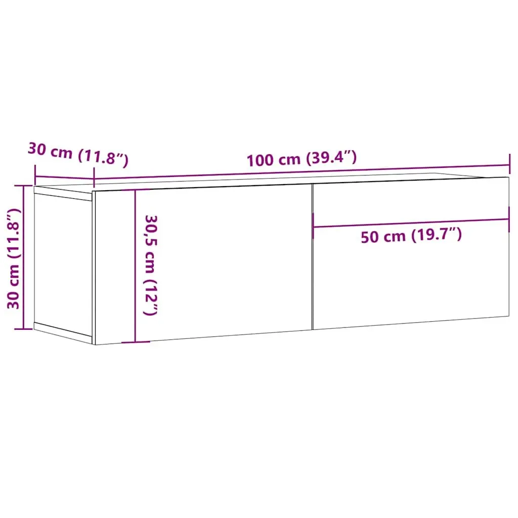 White Wall-Mounted TV Cabinet with Ample Storage