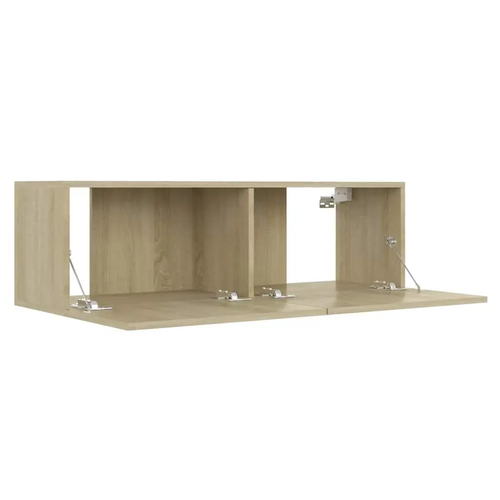 TV Cabinet Brown Wall-Mounted 100 x 30 x 30 cm Engineered Wood