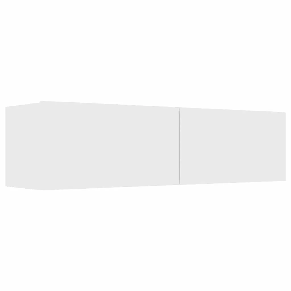 Wall-Mounted TV Cabinet White 120x30x30 cm Engineered Wood Storage Unit Drop-Down Doors
