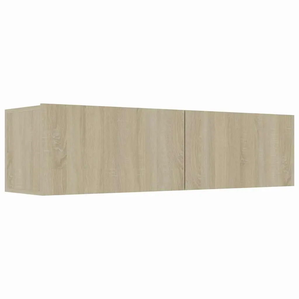 Wall-Mounted TV Cabinet Brown 120x30x30 cm Engineered Wood Drop-Down Doors Storage Unit