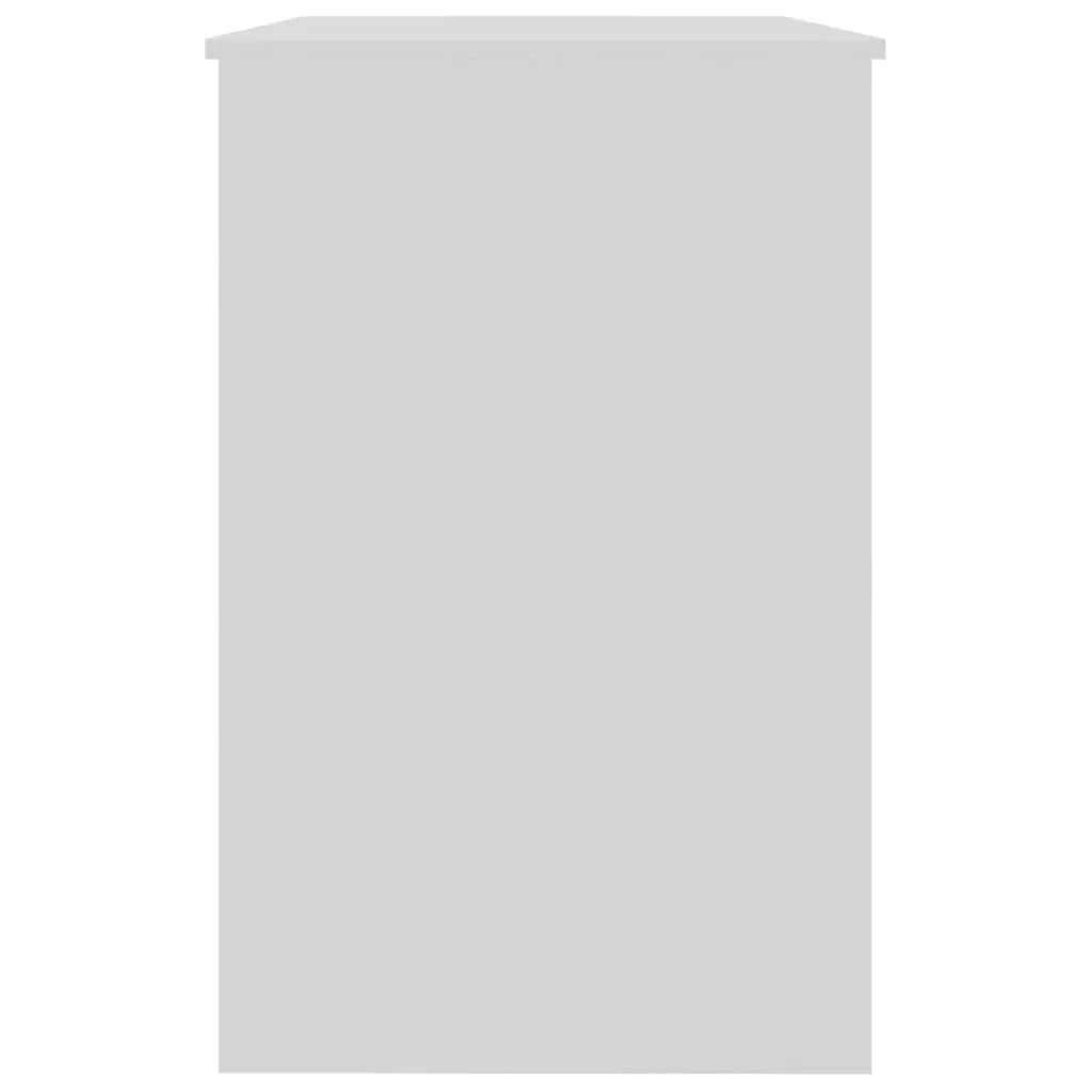 White Office Desk with Storage Cabinet 100x50x76 cm Writing Table Study