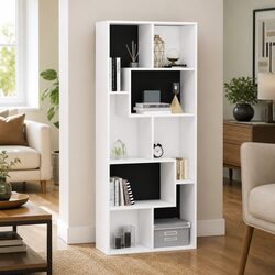 Charming White Book Cabinet for Home Storage