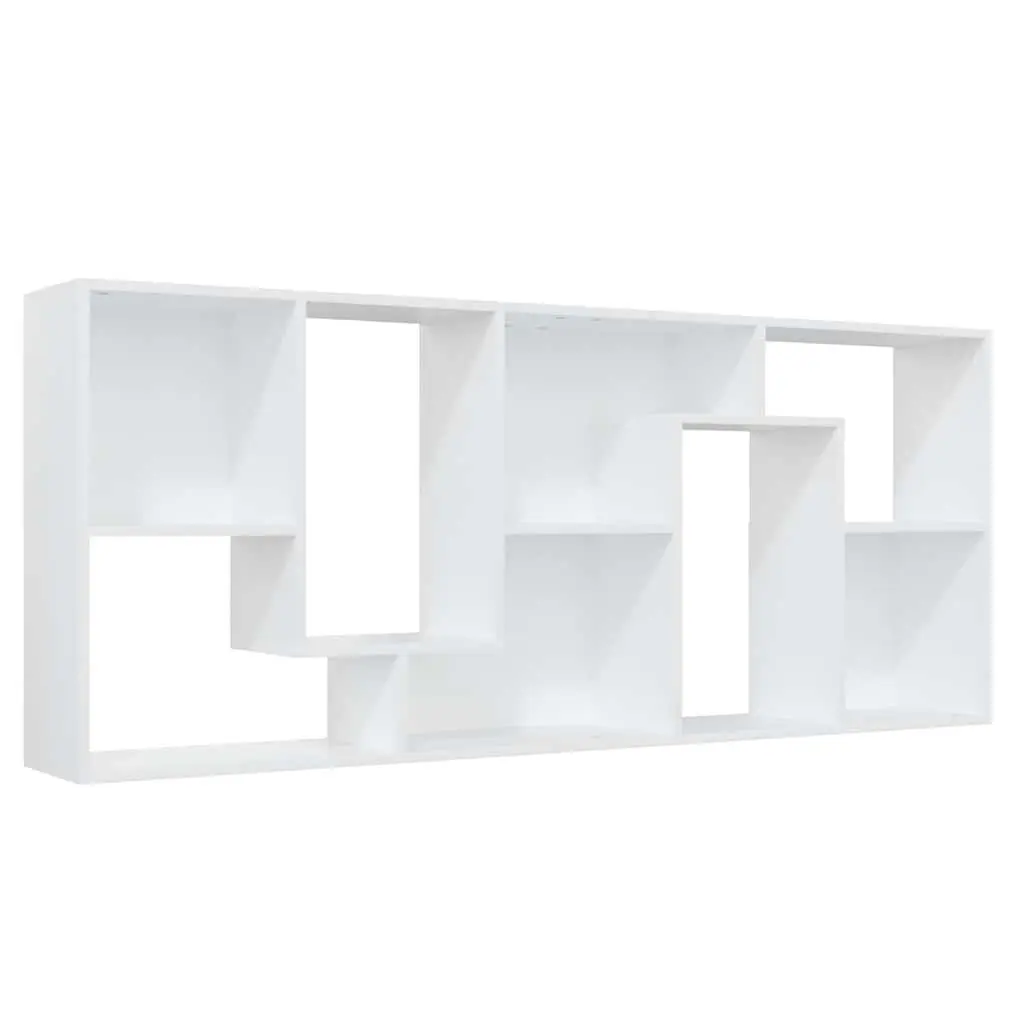 White Book Cabinet Shelving Storage Unit Engineered Wood 67x24x161 cm Organiser